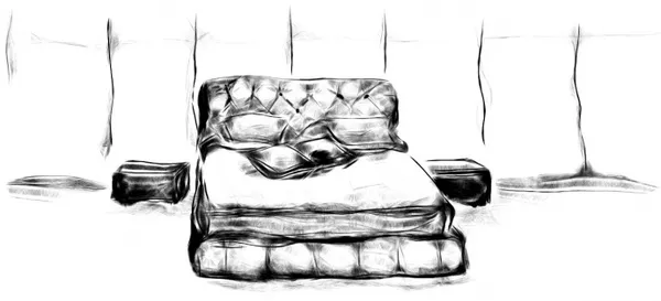 кровать из поддонов с бурундуком