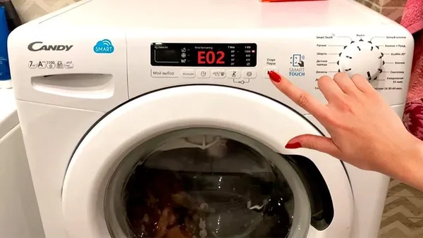 Ошибка E02 в стиральной машине Канди