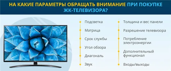 На какие параметры обращать внимание при покупке ЖК-телевизора