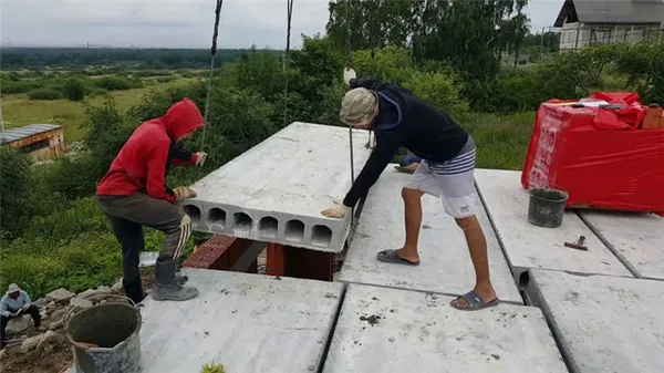 Схема монтажа сборного перекрытия