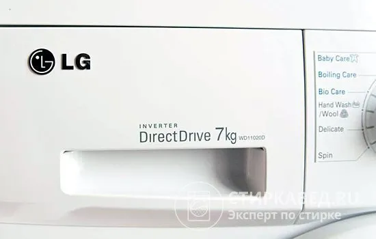 Обозначение Direct Drive на стиральных машинах бренда LG означает, что модель оснащена прямым приводом