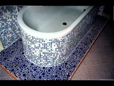 экран для ванной мозаика