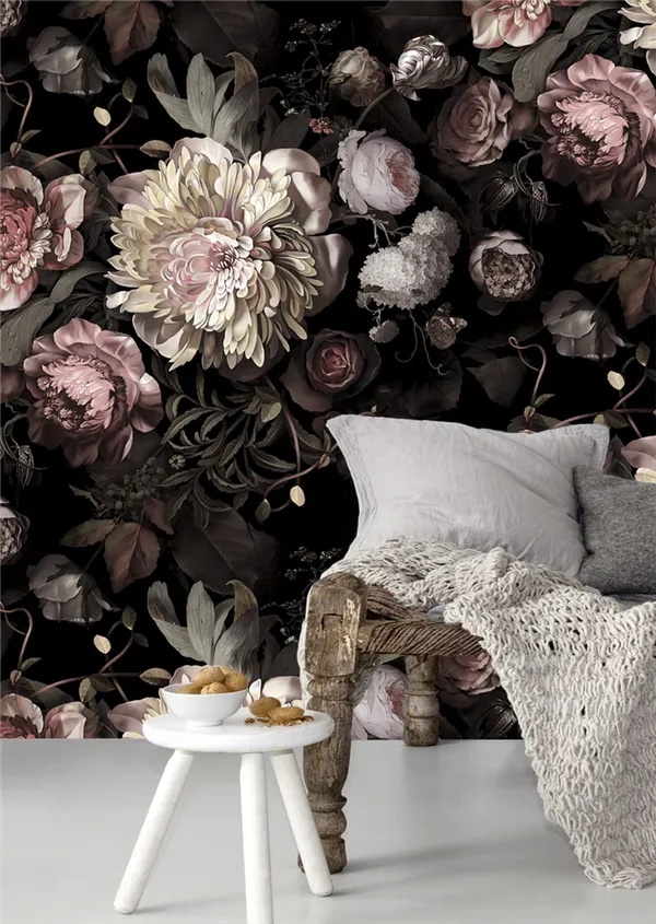Фотообои с цветами излюбленный прием в оформлении спального интерьера