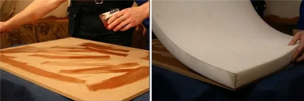 Метод склейки пенополиуретана с деревянной поверхностью фото