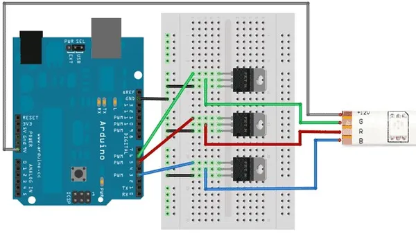 Подключение к Arduino через мосфеты