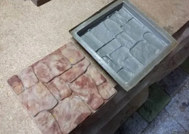 Пример плитки изготовленной с помощью силиконовой формы