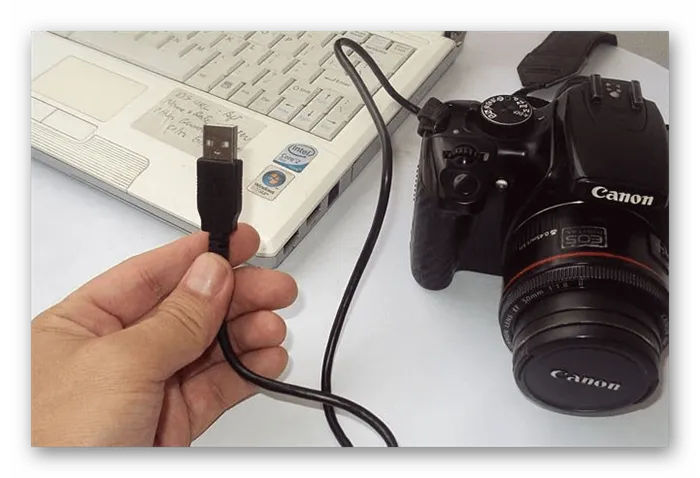 Процесс подключения камеры к ПК через USB