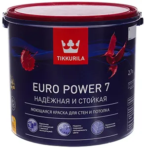 Tikkurila Euro 7 Power – моющаяся краска с гарантией