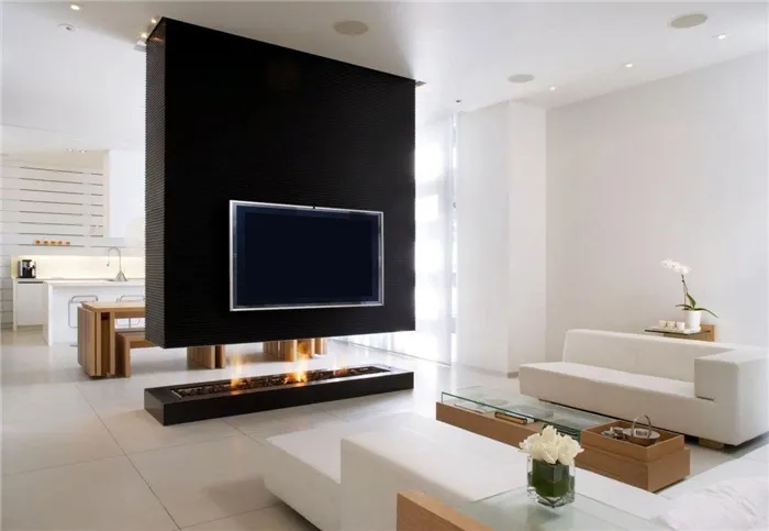9 красивых и стильных вариантов отделки стены за телевизором