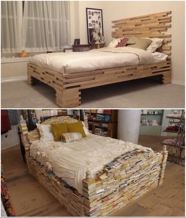 Оригинальную кровать можно сделать и собственными руками. | Фото: krrot.net/ sdelajrukami.ru.