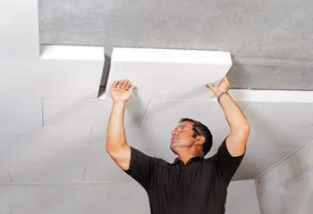 Утепление пенопластом потолка изнутри на клей