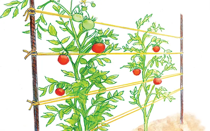 Линейная подвязка томатов