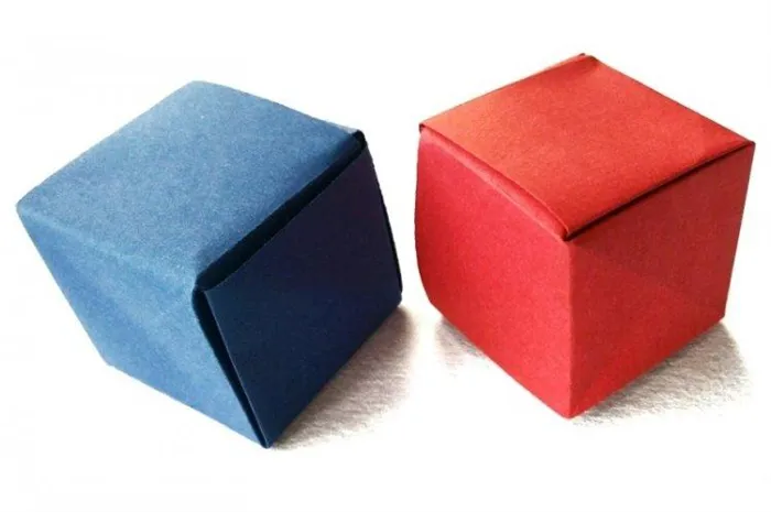 Коробка-оригами с крышкой - Как сделать коробку из бумаги
