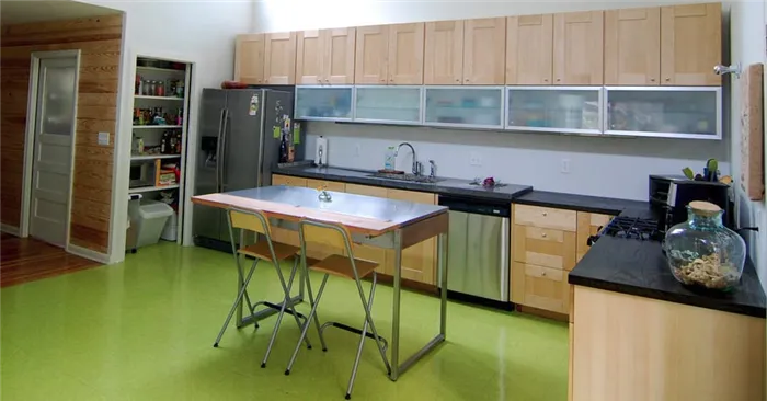 зеленая плитка на пол для кухни