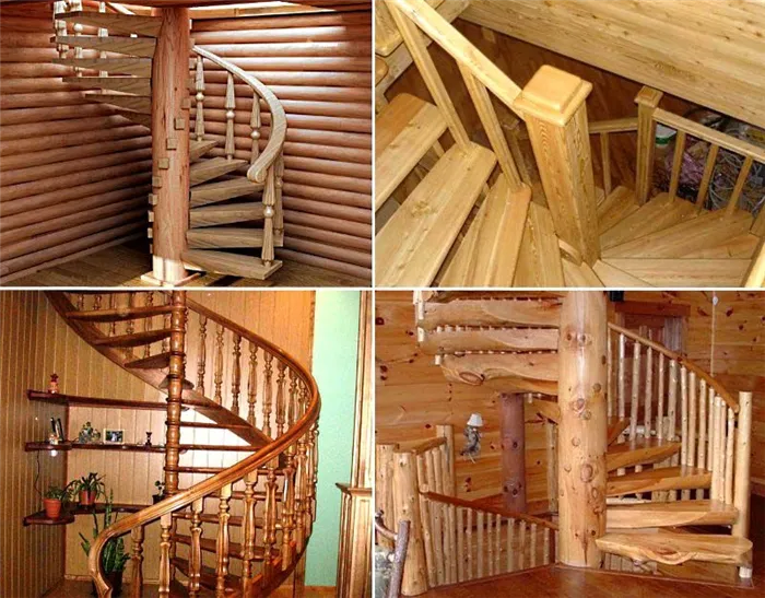 Деревянные винтовые лестницы в частном доме