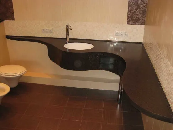 Влагостойкая столешница для ванной из МДФ