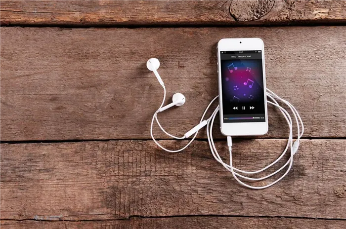 Наушники для iPod. Пультом управлением EarPods легко управлять iPod. Фото.