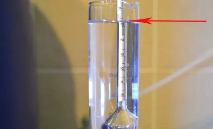 Измерение плотности обычным однопоплавковым ареометром