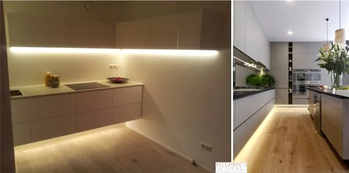 LED подсветка кухни снизу