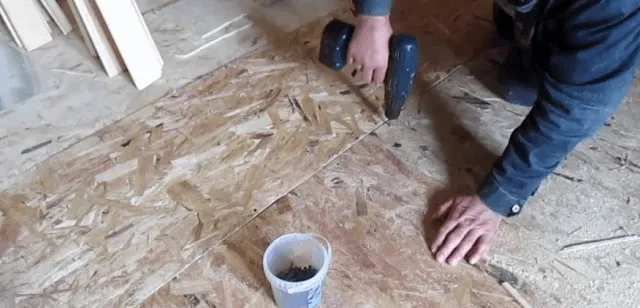 Укладка ОСБ плиты на деревянный и бетонный пол под линолеум