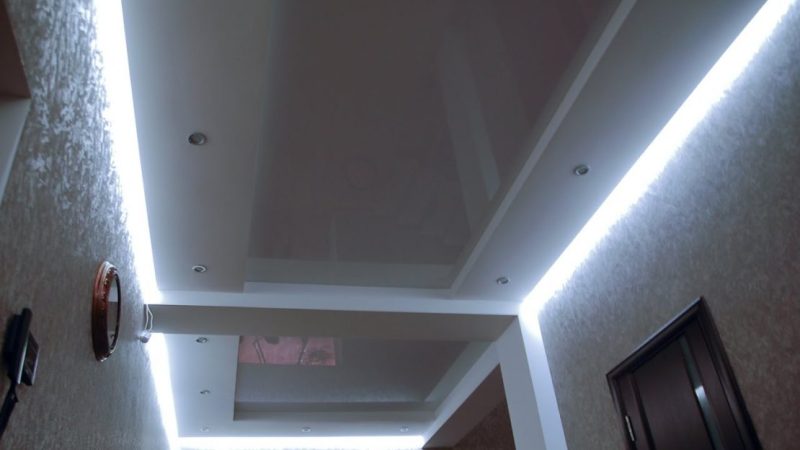 Двухуровневый гипсокартонный потолок своими руками с подсветкой Двухуровневые потолки из гипсокартона с подсветкой своими руками