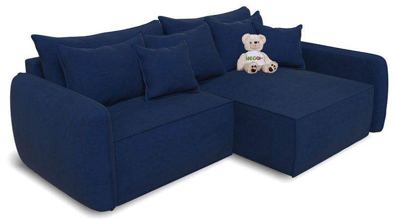 Синий диван в интерьере гостиной Темная мягкая мебель в интерьере фото