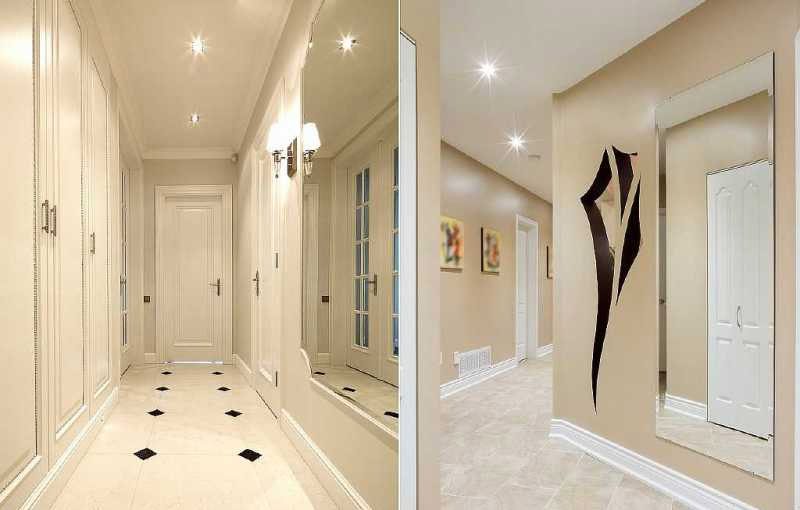 Как оформить длинный коридор в квартире варианты дизайна Длинная стена в коридоре как оформить
