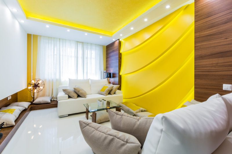 Серая спальня 33 совета как экономно преобразить комнату и 46 фото для вдохновения Желтый цвет в спальне